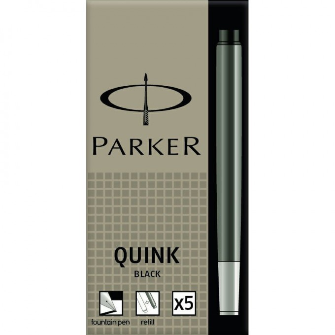 Чернильные картриджи PARKER КВИНК ЧЁРНЫЙ СМЫВАЕМЫЙ S0116260
