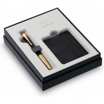 Набор PARKER URBAN BLACK GT ручка шариковая + чехол для кредитных карт, M Набор PARKER URBAN BLACK GT ручка шариковая + чехол для кредитных карт, M