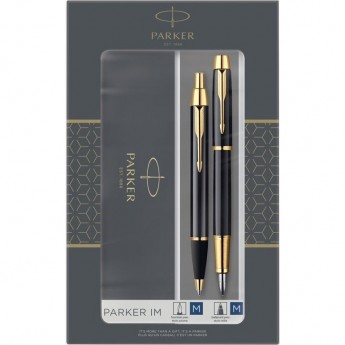 Подарочный набор PARKER: IM CORE BLACK GT - ручки перьевая и шариковая Подарочный набор PARKER: IM CORE BLACK GT - ручки перьевая и шариковая
