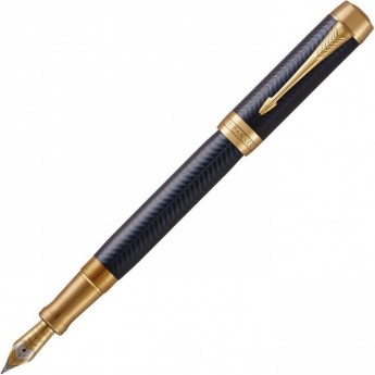 Ручка перьевая PARKER DUOFOLD F307 PRESTIGE CENTENNIAL BLUE CHEVRON GT M золото 18K Ручка перьевая PARKER DUOFOLD F307 PRESTIGE CENTENNIAL BLUE CHEVRON GT M золото 18K