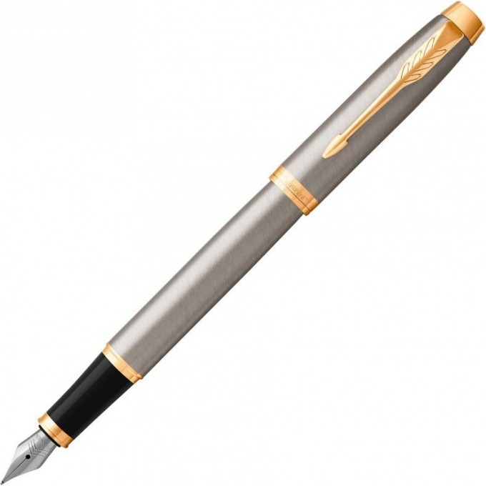 Ручка перьевая PARKER IM BRUSHED METAL GT, F CW1931649