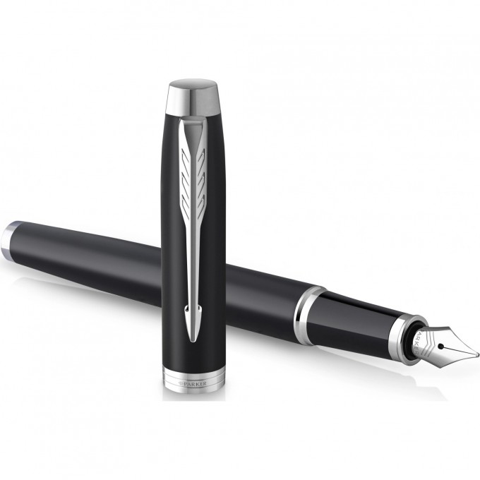 Ручка перьевая PARKER IM ESSENTIAL F319 () Matte Black CT M сталь нержавеющая 2143638