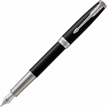 Ручка перьевая PARKER SONNET BLACK LACQUER PT Ручка перьевая PARKER SONNET BLACK LACQUER PT