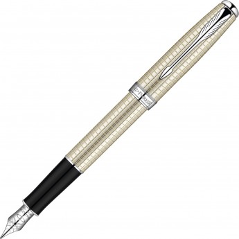 Ручка перьевая PARKER SONNET CISELE DECAL SILVER CT, F Ручка перьевая PARKER SONNET CISELE DECAL SILVER CT, F