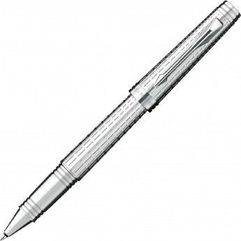 Ручка роллерная PARKER PREMIER DELUXE CHISELLING СЕРЕБРО, F Ручка роллерная PARKER PREMIER DELUXE CHISELLING СЕРЕБРО, F