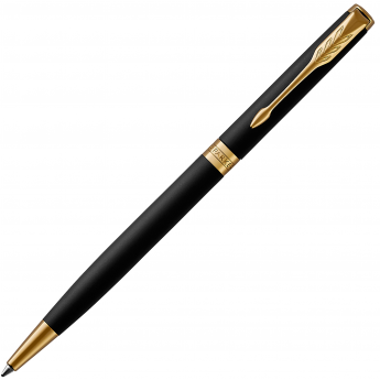 Тонкая шариковая ручка PARKER ESSENTIAL SONNET MATTE BLACK GT М Тонкая шариковая ручка PARKER ESSENTIAL SONNET MATTE BLACK GT М